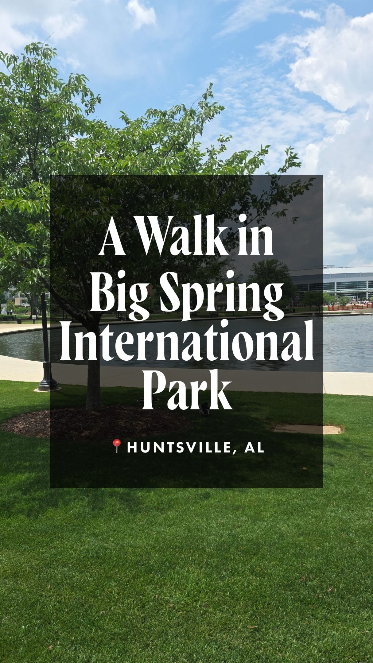 📍 Big Spring International Park in downtown Hunstville, AL is the perfect spot to spend your morning relaxing. Whether you spend time strolling, visiting one of the many events hosted in this space, or take some photos with friends, you won’t regret adding it to your Huntsville itinerary! 

Downtown Huntsville | Alabama | Peaceful walk | City Escape | Big Spring International Park