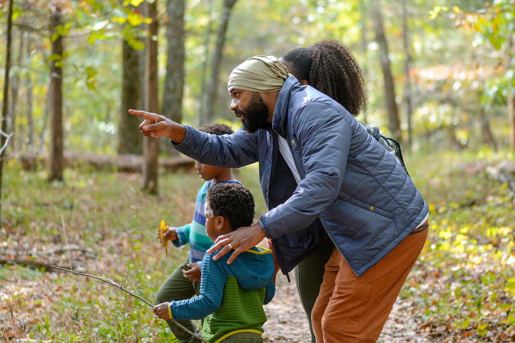 family at Blevins Gap Nature Preserve