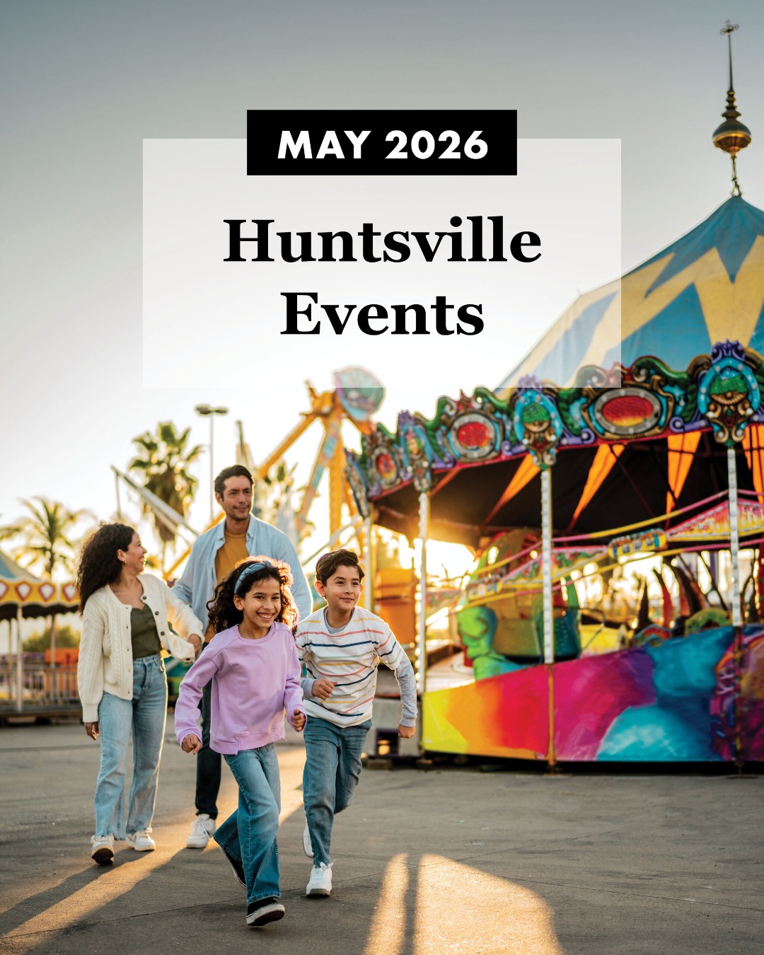 Looking for fun events in Huntsville this month? We’ve got you covered! Here are just a few of the events you can attend in May:

🎪 Big Ol’ Ballpark Fair
📍 Toyota Field
📅 May 7-17

🍽️ Taste of Downtown Block Party
📍 Main Street Madison
📅 May 16

🎈 Alabama Jubilee Hot Air Balloon Classic
📍 Point Mallard Park
📅 May 23-24

Head to our website at the link in our bio for our full list of events and celebrations happening in May!