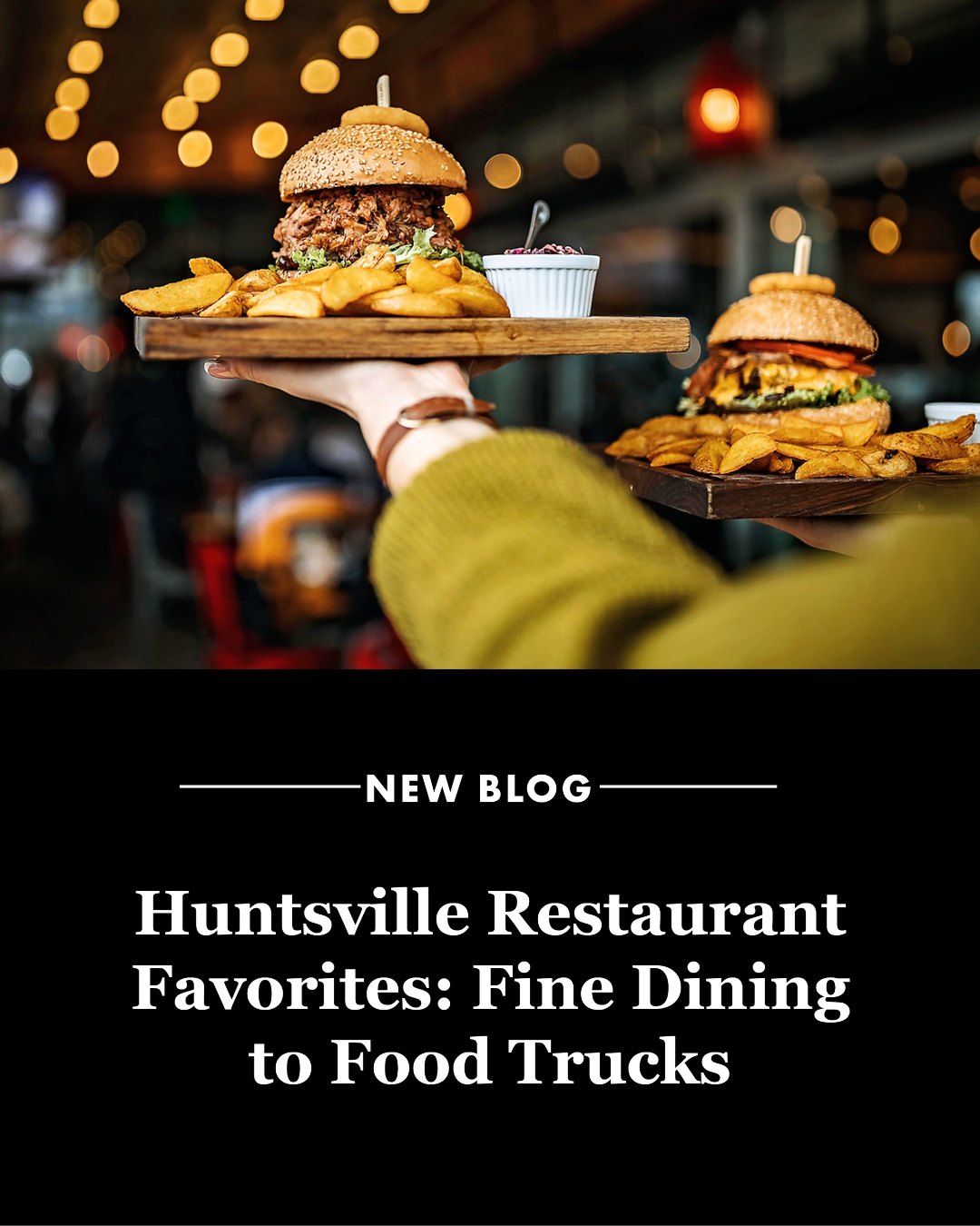 From upscale dining to local food trucks, Huntsville’s culinary scene serves up something for every craving. 🍔 Head to our website at the link in our bio to read our latest blog about restaurant favorites across Rocket City – from date-night destinations to quick local bites.