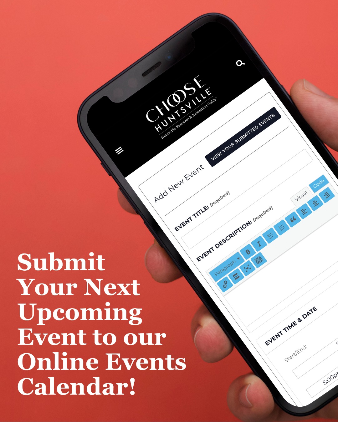 Got an event coming up in Huntsville? 📅 From festivals and live music to community gatherings and family-friendly activities, our online events calendar is a great place to share what’s happening around the Rocket City.

Submit your upcoming event at the link in our bio and help locals and visitors discover what’s happening in Huntsville!