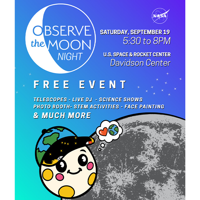 observe the moon event graphic