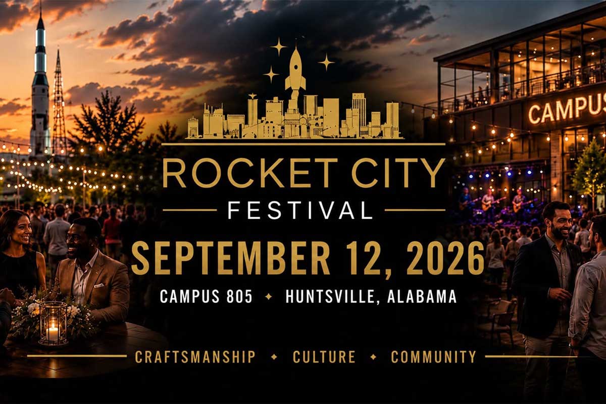 rocket city cigar and whiskey festival graphic